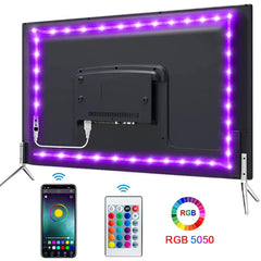 Fita LED RGB 5050 USB Bluetooth 5V
