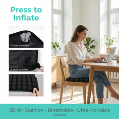 Almofada Inflável 49 Células + Bolsa Transparente Fosca