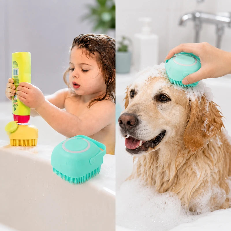 Escova de Silicone para Banho e Massagem Corporal