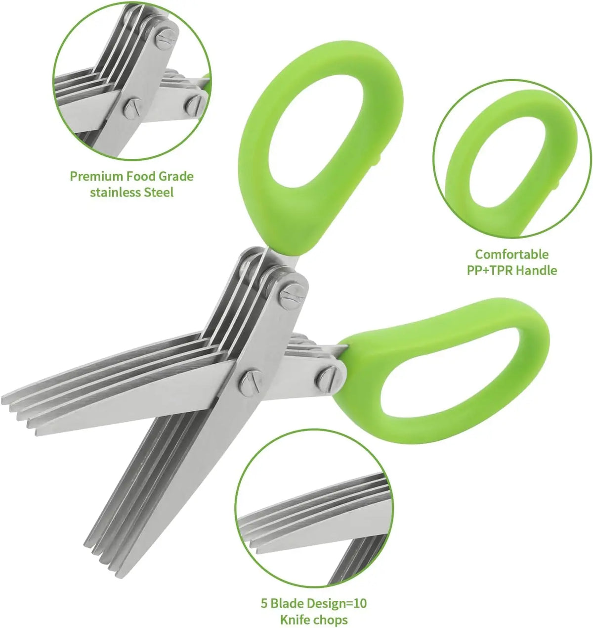 5-Layer Kitchen herb Scissors