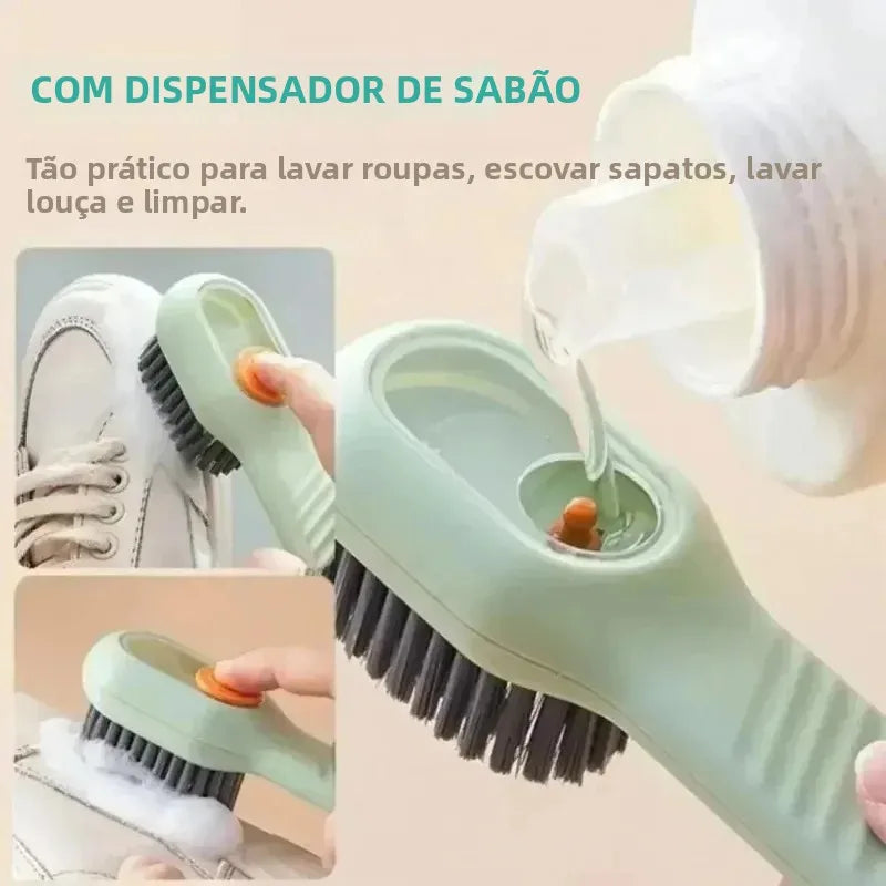 Escova Multiuso com Dispenser de Sabao