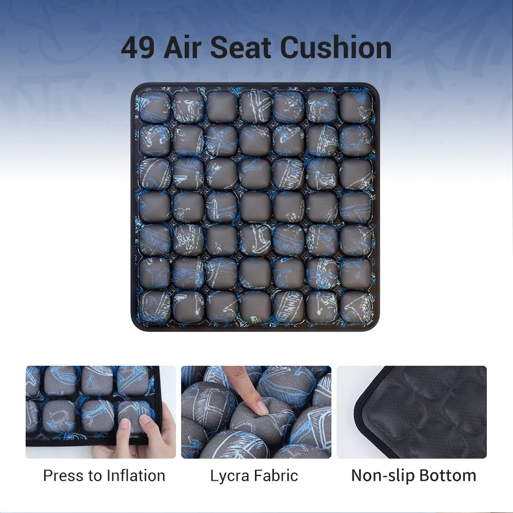 Almofada Inflável 49 Células + Bolsa Transparente Fosca