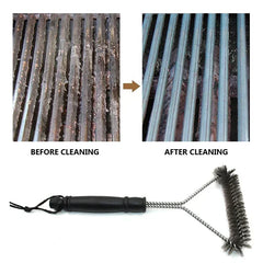 Escova de Aço Inoxidável para Limpeza de Churrasqueira