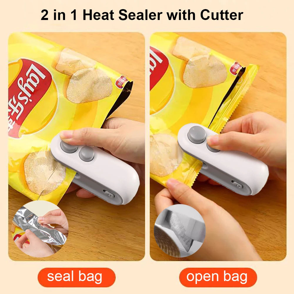 Mini Seladora Portátil de Sacos – Selagem Térmica para Alimentos