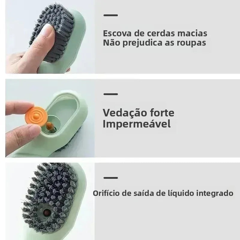 Escova Multiuso com Dispenser de Sabao