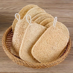 6 Esponjas Naturais de Bucha para Banho