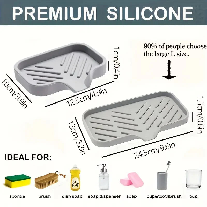 Tapete de silicone para Pia e Torneira - Organizador Multifuncional